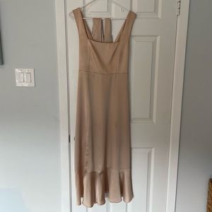 Claire Midi Dress Size M - Champagne Lux Satin - Show Me Your Mumu